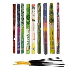 Kit 10 Cxs Incenso Vareta Indiano Fragrâncias Sortidas