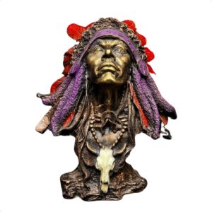 Busto Caboclo Pena (V) 26 cm - Resina - Umbanda Candomble