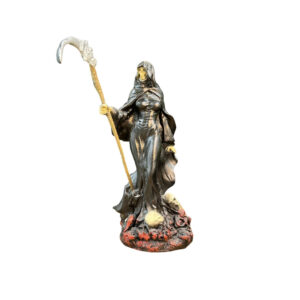 Pomba Gira Caveira Foice (P) 28 cm - Resina - Umbanda Candomble