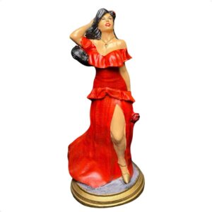 Pomba Gira Rosa Vermelha 2 (R) 25 cm - Resina - Umbanda Candomble