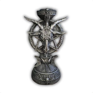 Baphomet Castiçal Prata - Resina