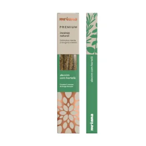 Incenso Natural Premium Nirvana Novo - Escolha o Seu - Alecrim com Hortelã