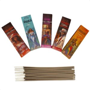 Kit 5 Cxs Incenso Indiano Vareta Lua Mística - Fragrâncias Sortidas