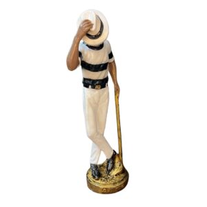 Malandro Camiseta (P/B) 25 cm - Resina - Umbanda Candomble