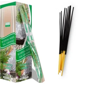 Incenso Darshan - Escolha o Seu - 30 Ervas Mais Sal Grosso