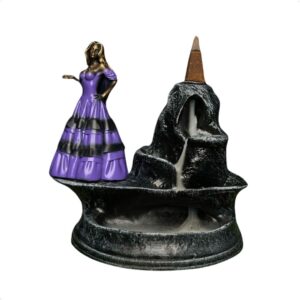 Incensário Cascata Pomba Gira (R/P) - Resina - Umbanda Candomble
