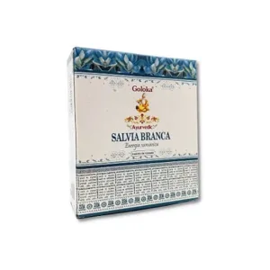 Incenso Goloka Cone - Escolha o Seu Aroma - Sálvia Branca
