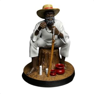 Preto Velho Sentado 2 (R) 21 cm - Resina
