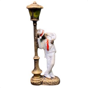Mini Zé Pelintra no Poste (D) 10 cm - Resina - Umbanda Candomble