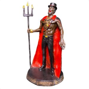 Exu Tranca Rua Cartola Gargalhando (R) 25cm - Resina - Umbanda Candomble