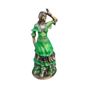 Pomba Gira Cigana (D) (Verde) 25 cm - Resina - Umbanda Candomble