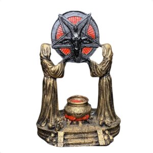 Incensário Cascata Seita Baphomet 17 cm - Resina
